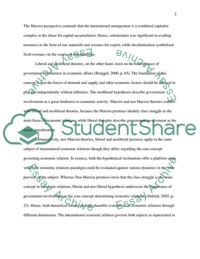 Politics of International Economic Relations