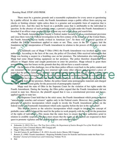 A Critical Legal Review of the Concept of Stop-And-Frisk