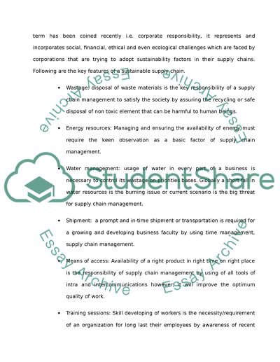 Supply Chain Management