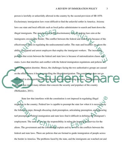 A Review of Immigration Policy