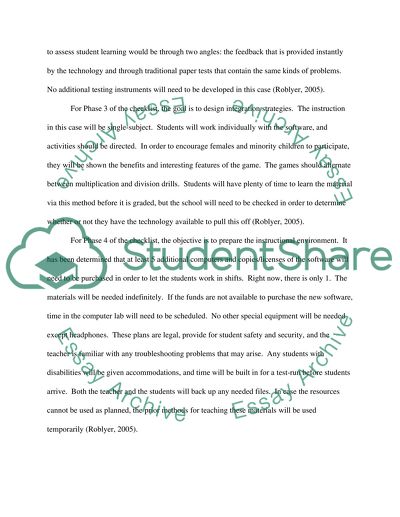 The Technology Integration Planning Model Checklist