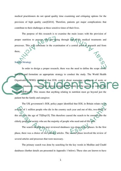 Hydration and nutrition at the end of life