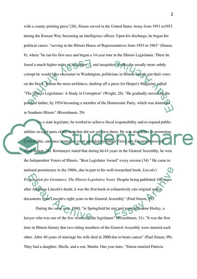 The Life of Senator Paul Simon