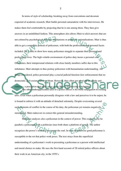 Police: Streetcorner Politicians by William K. Muir Jr