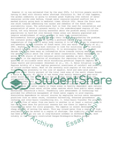 Feasibility of Various Techniques of Providing Fresh Water Accessibility in Arid Regions