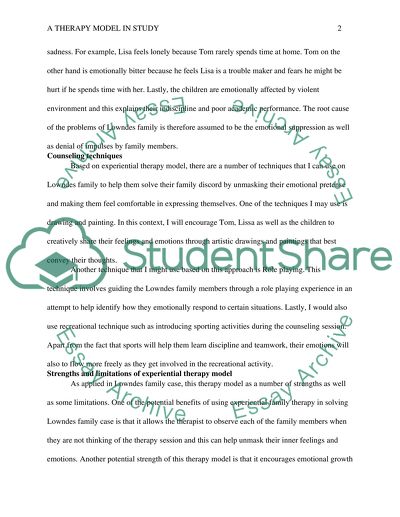 A therapy Model in Study