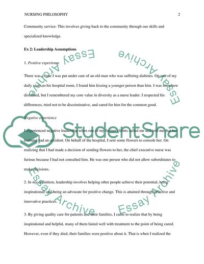 Personal philosophy of leadership