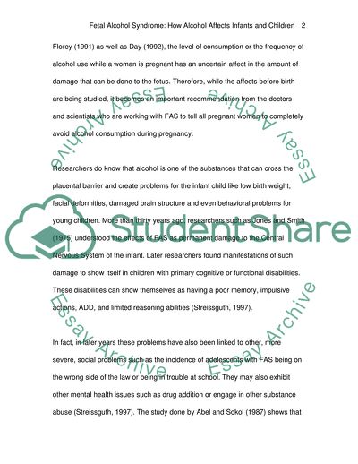 Fetal Alcohol Syndrome: How Alcohol Affects Infants and Children