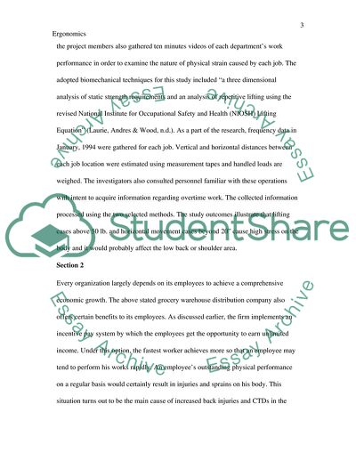 Ergonomics, Work Methods, Standards and Work Design