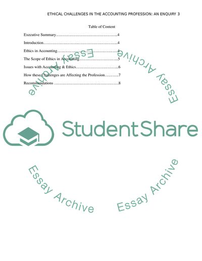 Ethical Challenges in the Accounting Profession