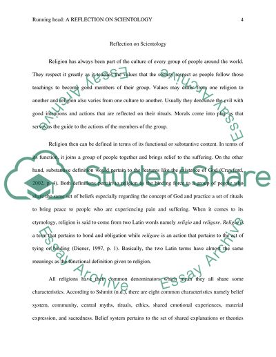 Essay on scientology