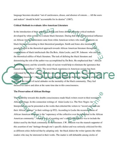 Black literature in the USA