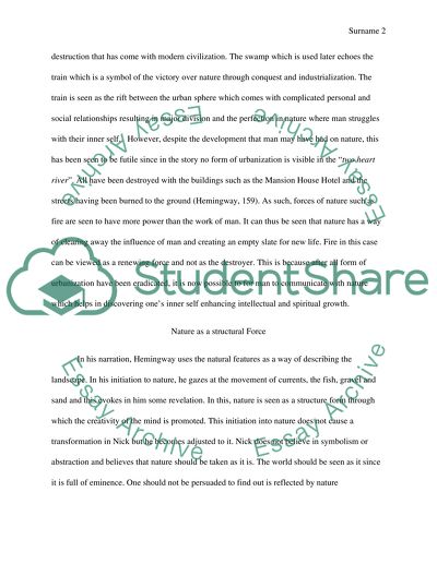 The Theme of Nature in Big Two Heart River by Hemingway