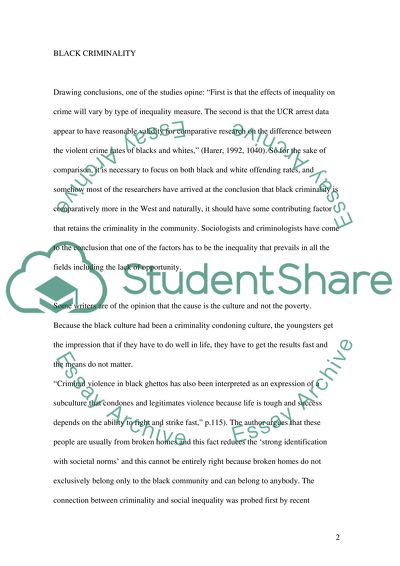 Black Criminality and Terrorist Threat