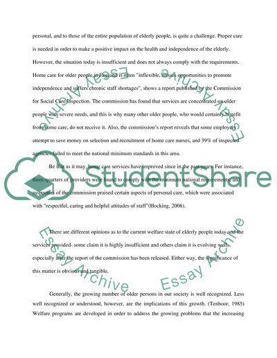 Independence among Elderly