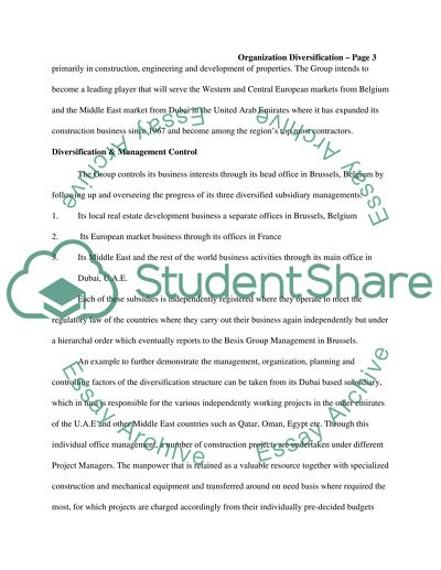 Organization Diversification