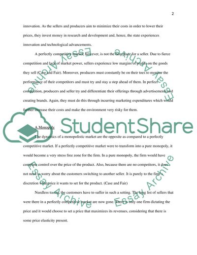 What would happen in a market that is transformed from a perfectly competitve market to a pure monopoly
