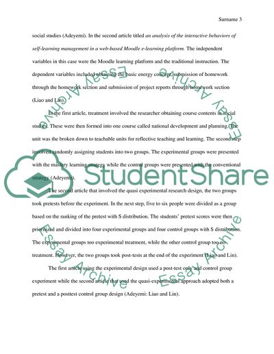 Experimental Research vs Quasi-Experimental Design
