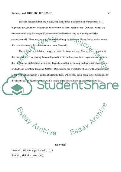 Probability Games Coin Flip and Dice Roll