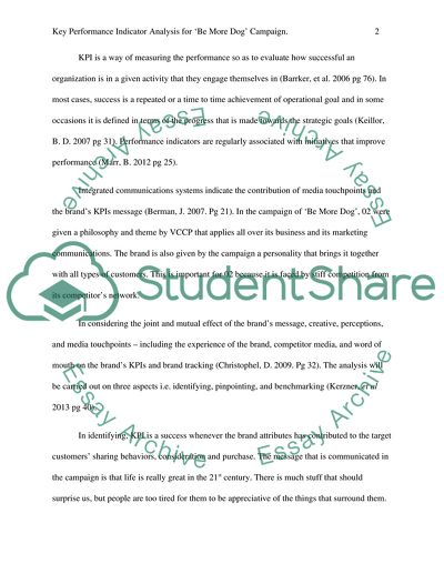Key Performance Indicator analysis for &quot;Be More Dog&quot; Campaign