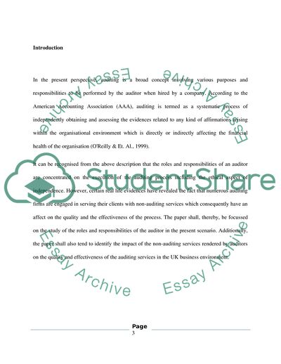 Auditing Connection and Impacts