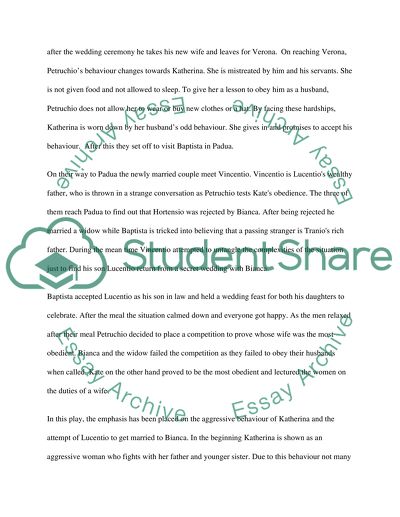 Shakespeare: Taming of The Shrew