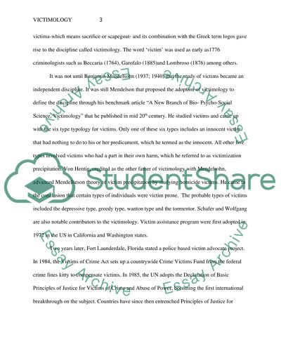 Victimology and Victims Advocacy