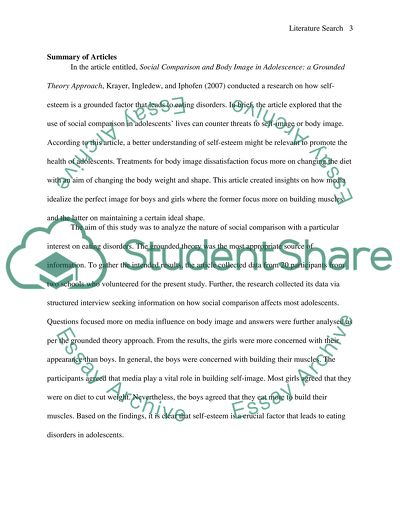 Self-Esteem and Development of Eating Disorders