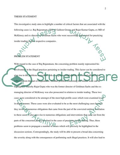 Investigation, Research, Analysis and Real-World Case On Insider Trading
