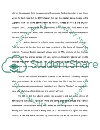 Causes of Obamas victory