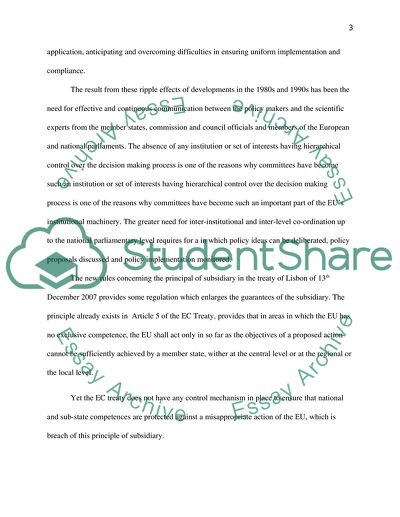 Role of the National Parliament in the European Union