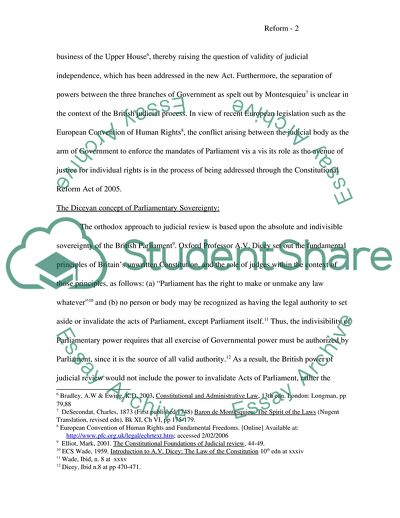 The Constitutional Reform Act of 2005