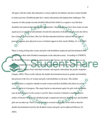 Disability and Education