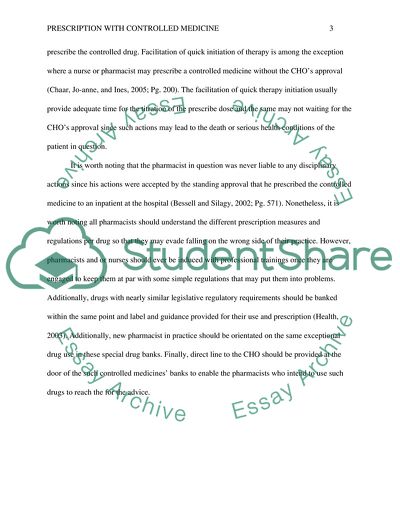 Prescription with Controlled Medicine