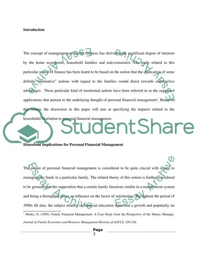 Family Financial Management