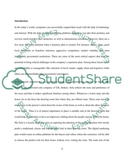 A Situation Analysis and Clearly Defined Objectives - Case of My Sofa
