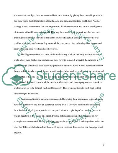 Challenging experience with students