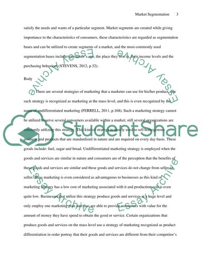 The Process of Market Segmentation