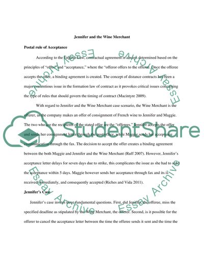 Jennifer and the Wine Merchants