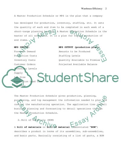 Measure the warehouse efftiency