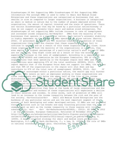 The importance of small and medium business for national economy