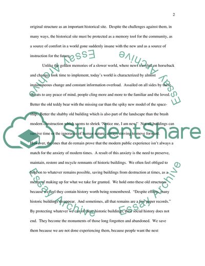 Forgotten and Restored Spaces: Historical Sites