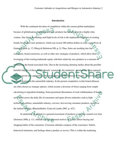 Customer Attitude towards Brands Ownership in Automotive Industry
