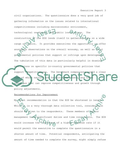 Executive Opinion on International Competitiveness