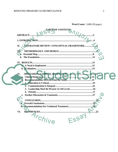 Reducing Pressure Ulcer Prevalence, Nursing Success and Priority