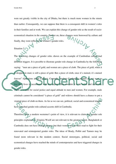 What gendered relationship(s) does your cultural role or practice encourage