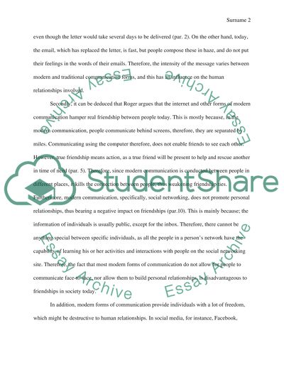 Analysis/Evaluation of an Argument
