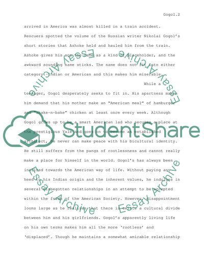 Characterization on Gogol from The Namesake