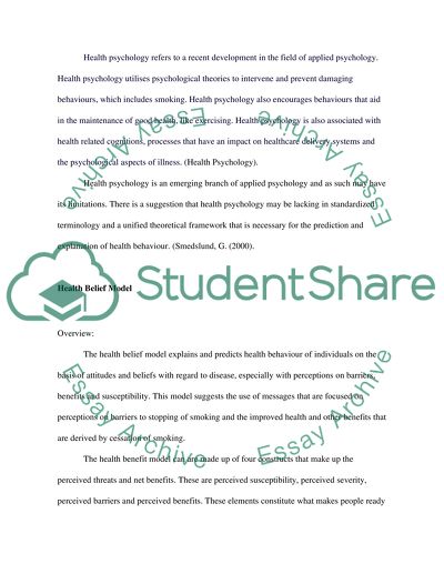 Do Health Psychology Theories Help Smokers Overcome Their Addiction to Cigarette Smoking