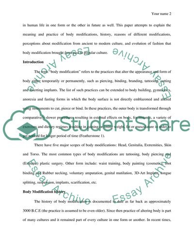 Body Modification & Fashion